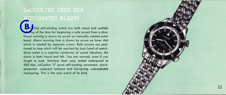 Shot of the day: LeCoultre E 857 Deep Sea Automatic Alarm – The